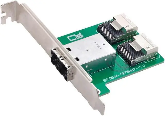 Main image of chenyang Mini SAS 2 SFF-8644 to 2 SFF-8087 HD Data Server Converter Adapter with Bracket