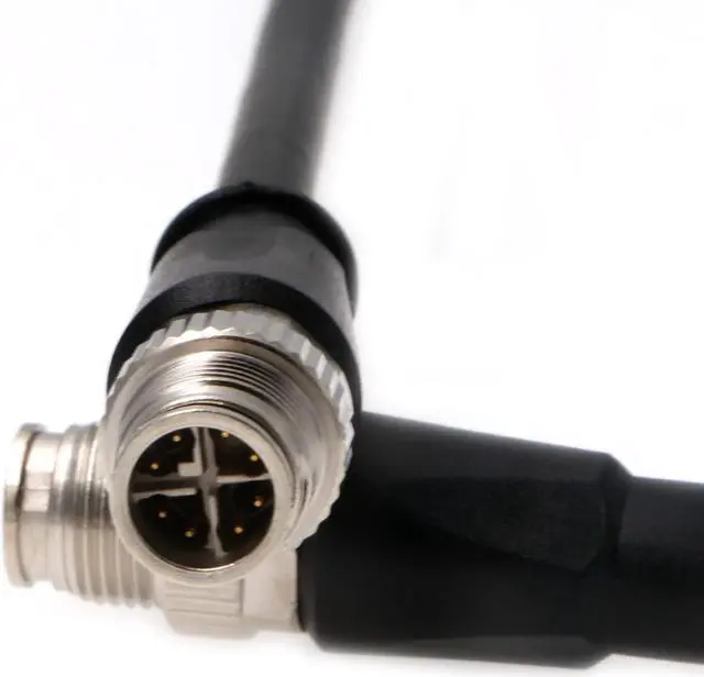 Alt view image 3 of 5 - AConnect M12-X-Code Ethernet-Cable for Cognex Industrial Camera M12 8 Pin Male X-Code to 8 Pin Male X-Code Shielded Industrial Cord Waterproof Anti-UV 1M
