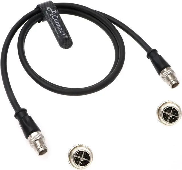 Main image of AConnect M12-X-Code Ethernet-Cable for Cognex Industrial Camera M12 8 Pin Male X-Code to 8 Pin Male X-Code Shielded Industrial Cord Waterproof Anti-UV 1M