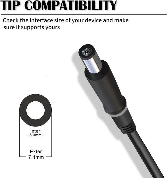 Alt view image 2 of 5 - 240W AC Adapter Laptop Charger Replacement for Dell Alienware M15 R3 R5 R7 R4 R6 R7 AMD M17 R3 R5 R4 Area 51M R2 G3 15 3500 G5 15 5500 5505 5510 5511 5520 5521 5525 5535 G7 15 7500 Power Supply Cord