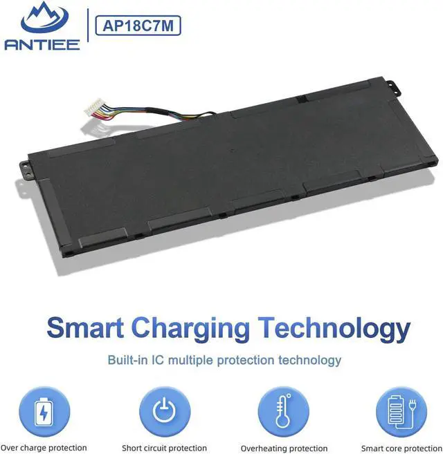 Alt view image 5 of 5 - ANTIEE 55.9Wh AP18C7M Laptop Battery for ACER ConceptD 3 CN315-72 Spin 5 SP513-54N SP513-55N Swift 3 SF313-52 SF313-52G SF514-55T SF313-53 SF514-55TA Swift 5 SF514-54GT SF514-55GT SF514-54T Series