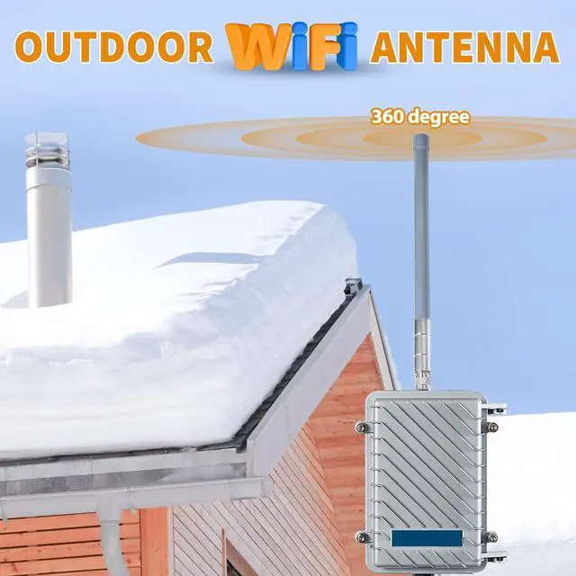 Alt view image 4 of 5 - Bingfu Outdoor WiFi Antenna 5dbi RP-SMA/SMA Male Dual Band 2.4ghz 5ghz High Gain Omnidirectional Antennas for Wireless Security IP Camera WiFi Router Video Surveillance Monitor