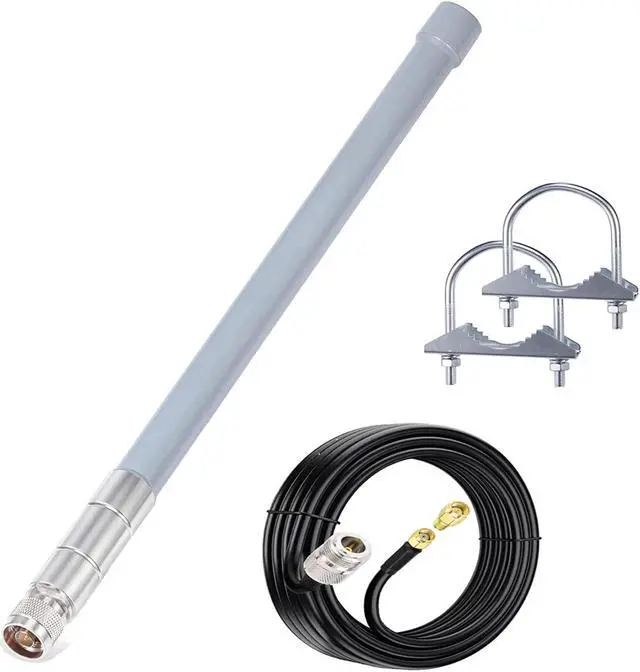 Main image of Bingfu Outdoor WiFi Antenna 5dbi RP-SMA/SMA Male Dual Band 2.4ghz 5ghz High Gain Omnidirectional Antennas for Wireless Security IP Camera WiFi Router Video Surveillance Monitor