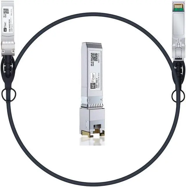 Main image of 10Gbase-T SFP+ RJ45 Transceivers with 10G SFP+ DAC 1M,Compatible with Cisco, Meraki, MikroTik, Ubiquiti, Unifi, Netgear, QNAP, D-Link and More