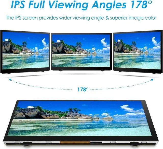 Alt view image 2 of 5 - HMTECH 7 Inch Raspberry Pi Screen 800x480 HDMI Portable Monitor IPS LCD Screen Display for Raspberry Pi 5/4/3/2/Zero/B/B+ Win11/10/8/7 (Non-Touch)