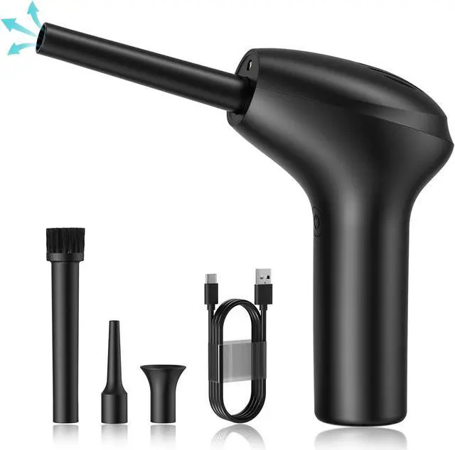 Main image of HONKYOB Cordless Air Duster, Electric Air Duster,Air Blower Replaces Compressed Air Cans for Cleaning Computer,Keyboard, Car, Pet House,2500mAh Rechargeable Battery,Fast Charging,Powerful 45000 RPM
