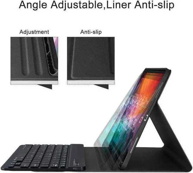 Alt view image 3 of 5 - HOTLIFE Case with Keyboard for iPad Air 13 inch (M2 2024 ),Keyboard Case for iPad Pro 12.9 6th/5th Generation, Wireless Detachable Keyboard- with Pencil Holder for New iPad Air 13-inch/iPad Pro 12.9