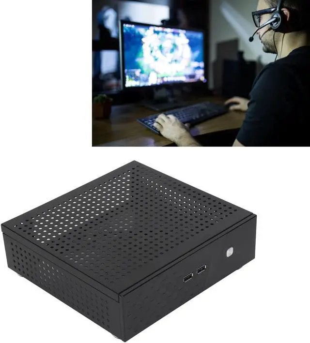 Alt view image 3 of 5 - Desktop Case, Exquisite Compact Sturdy Durable Mini ITX Case for Hotel Computers for Self Service Terminals