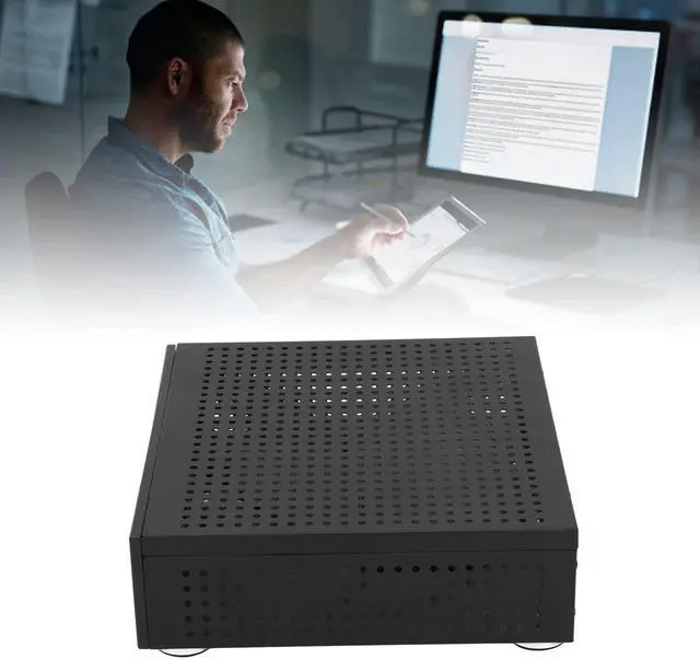 Alt view image 5 of 5 - Desktop Case, Exquisite Compact Sturdy Durable Mini ITX Case for Hotel Computers for Self Service Terminals