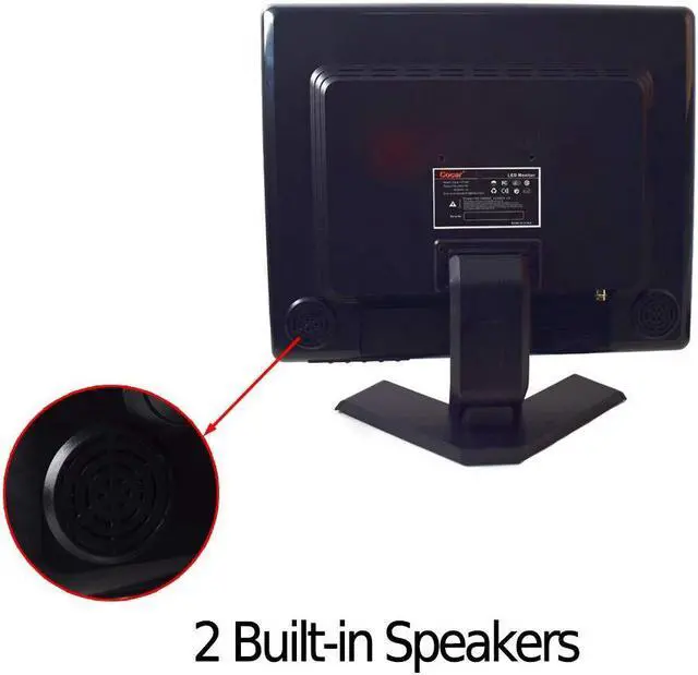 Alt view image 5 of 5 - 19 inch CCTV Monitor with BNC input, 4:3 1280x1024 CCTV Monitor for Security VGA HDMI AV BNC Audio Built-in Speaker LCD Display Screen for Security Monitor Home Surveillance System Security Camera STB