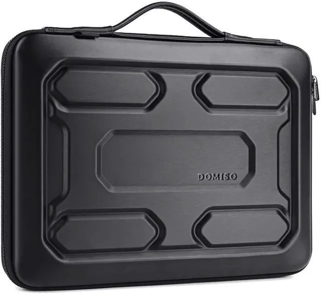Alt view image 2 of 5 - DOMISO 17 inch Laptop Sleeve with Pouch Shockproof Computer Bag Waterproof EVA Protective Carrying Case for 17.3" HP Envy 17/MSI GS73VR Stealth Pro/LG Gram 17"/ROG Strix GL702VS, Black