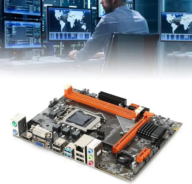 Alt view image 2 of 5 - Kafuty-1 B75 Desktop Computer Motherboard, LGA 1155 DDR3 CPU Mainboard Support NVME+NGFF Dual Mode Hard Disk, SATA3.0/USB3.0/6-Channel Audio Chip