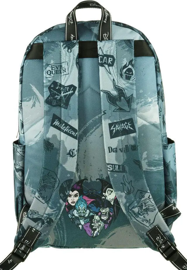 Alt view image 4 of 5 - KBNL Classic Disney Villains Backpack with Laptop Compartment for School, Travel, and Work (Villains), Multicolor, Large