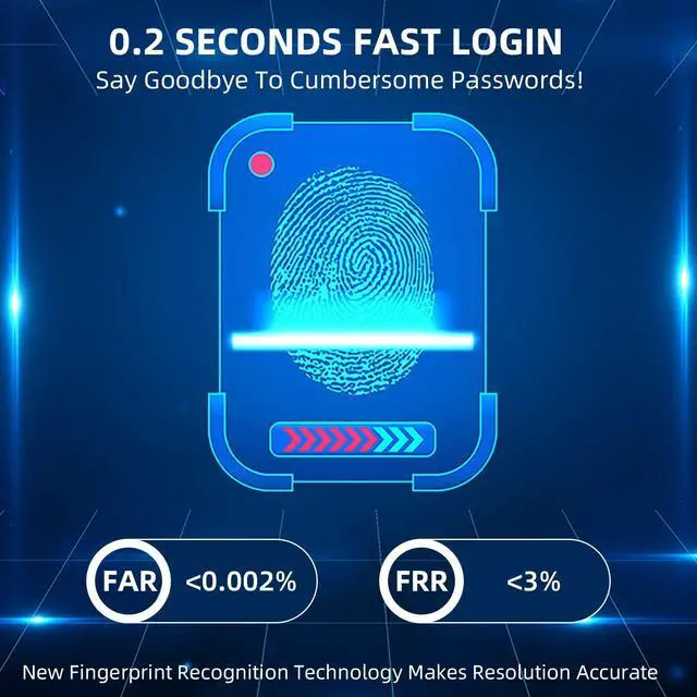 Alt view image 3 of 5 - USB Fingerprint Reader, DDSKY Portable Security Key Biometric Fingerprint Scanner Support Windows 10 32/64 Bits with Latest Windows Hello Features (1-Pack)