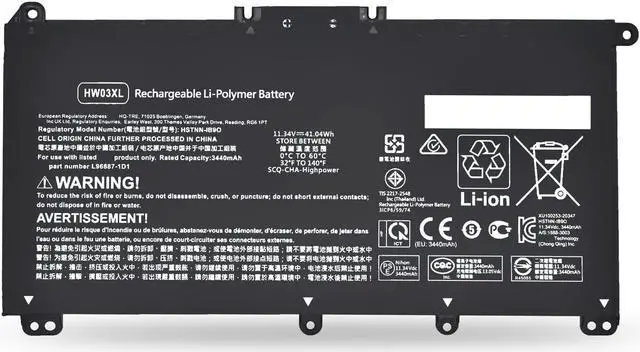 Main image of Emaks HW03XL Battery for HP Pavilion 15-EG0000:15-eg1053cl 15-eg3053cl eg0073cl 15-eg3097nr eg0050wm 15-eg0025nr eg1073cl eg0021nr eg1053cl eg1077nr eg0053cl HSTNN-IB90 IB9O LB8U OB2A L96887-1D1 421