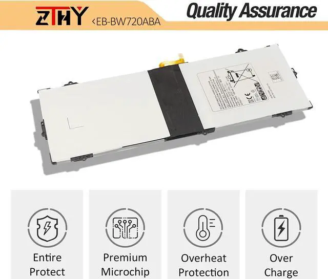 Alt view image 5 of 5 - ZTHY EB-BW720ABE EB-BW720ABA Laptop Battery Replacement for Samsung Chromebook Plus V2 XE310XBA XE350XBA XE520QAB XE521QAB Galaxy Book 12" SM-W720 SM-W723 SM-W727V SM-W728 SM-W723Q SM-W720N SM-W727Y