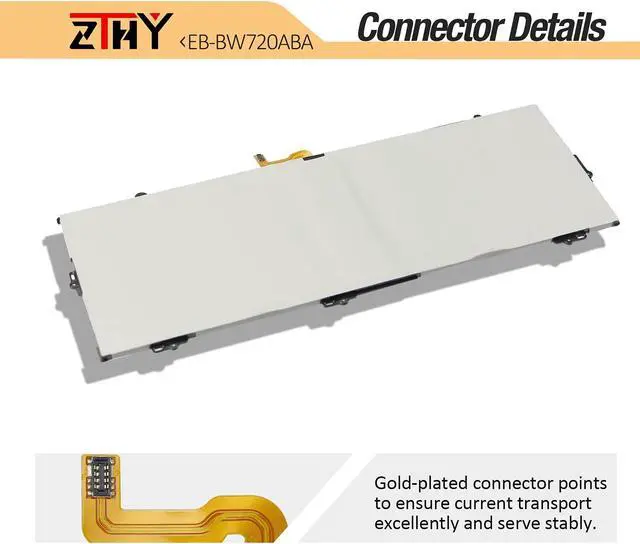 Alt view image 4 of 5 - ZTHY EB-BW720ABE EB-BW720ABA Laptop Battery Replacement for Samsung Chromebook Plus V2 XE310XBA XE350XBA XE520QAB XE521QAB Galaxy Book 12" SM-W720 SM-W723 SM-W727V SM-W728 SM-W723Q SM-W720N SM-W727Y