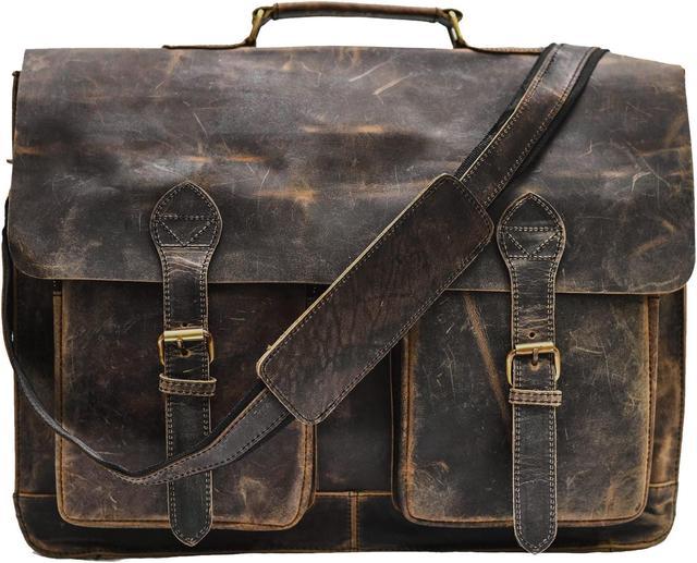 Buffalo leather laptop bag online