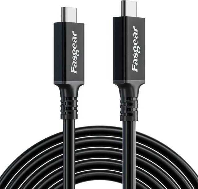 Main image of Fasgear USB C to USB-C 3.2 Gen 2x2 Cable 5m Long Type C Cord 20Gbps 100W PD QC Fast Charging with Emarker 5K@60Hz Video Output Compatible for Thunderbolt 3/4 Mac-Book Pro eGPU Docking SSD Quest Link