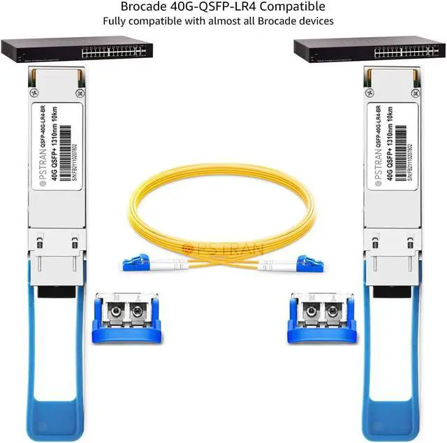 Alt view image 4 of 5 - OPSTRAN 40GBASE-LR4 QSFP+ Optical Transceiver Module Compatible with Brocade 40G-QSFP-LR4 40G QSFP+ LR4 1310nm 10km DDM Duplex LC SMF