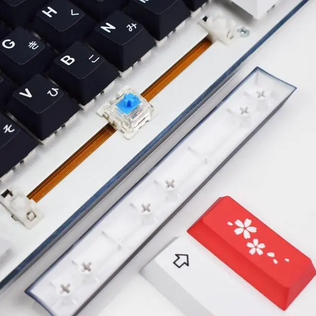 Alt view image 4 of 5 - MOLGRIA Black and White Keycaps, 129 Set PBT Cherry Profile, Custom Japanese Font Keycaps for Gateron Kailh Cherry MX Switch 104/87/74/61 60 Percent Keyboard (Central Black)