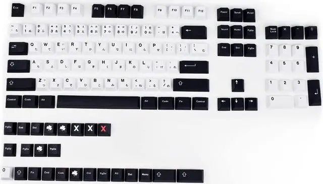 Alt view image 2 of 5 - Black and White Keycaps, 129 Set MOLGRIA Keycaps PBT Cherry Profile Dye Sublimation, Custom Japanese Font Keycaps for Gateron Kailh Cherry MX Switch 104/87/74/61 60 Percent Keyboard(Central White)
