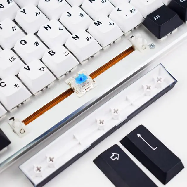Alt view image 4 of 5 - Black and White Keycaps, 129 Set MOLGRIA Keycaps PBT Cherry Profile Dye Sublimation, Custom Japanese Font Keycaps for Gateron Kailh Cherry MX Switch 104/87/74/61 60 Percent Keyboard(Central White)