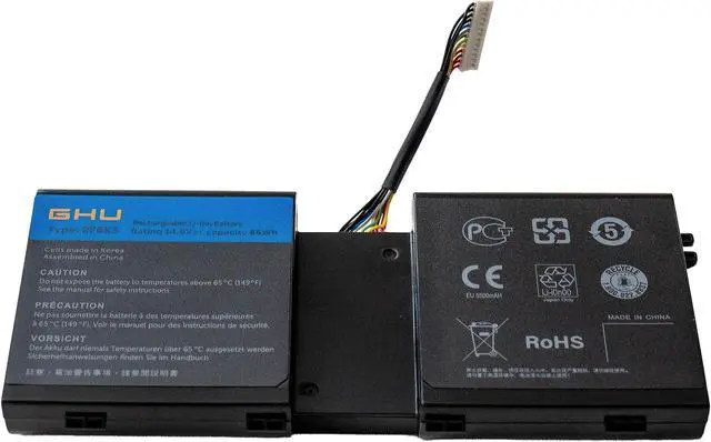 Alt view image 3 of 5 - GHU New 2F8K3 Laptop Battery Compatible with Dell Alienware 17 17X M17X-R5 18 18X M18X-R Series 02F8K3 KJ2PX 0KJ2PX G33TT 0G33TT 14.8V 86Wh