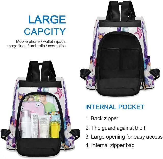 Alt view image 3 of 5 - OTVEE Magic Gnomes Backpacks Purse for Women Girls Ladies Anti Theft Fashion Medium Size Mini Shoulder Bag with Keychain