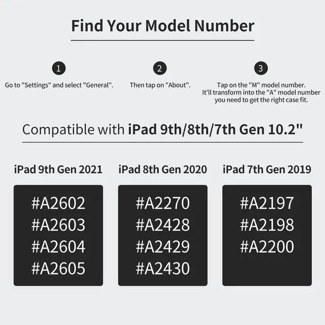 Alt view image 3 of 5 - H HOLIMET Case for iPad 9th Generation 10.2 Inch 2021 iPad 8th 7th Generation 2020/2019 with Pencil Holder Vegan Leather Auto Sleep/Wake Smart Shockproof Protective Cover