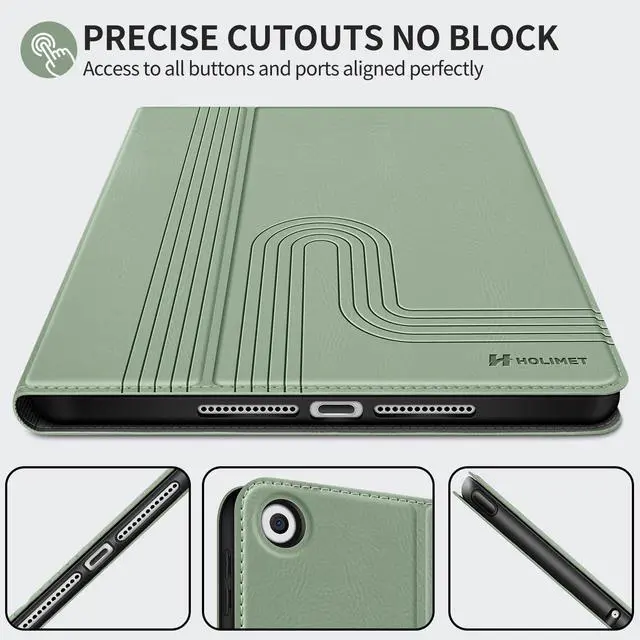Alt view image 4 of 5 - H HOLIMET Case for iPad 9th Generation 10.2 Inch 2021 iPad 8th 7th Generation 2020/2019 with Pencil Holder Vegan Leather Auto Sleep/Wake Smart Shockproof Protective Cover