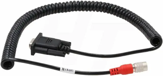 Alt view image 3 of 5 - HangTon Data Collector Coiled Cable for Nikon DTM NPL-322 Total Station Hirose 6 Pin to Spectra Trimble Sokkia Topcon Carlson Serial DB9 Computer