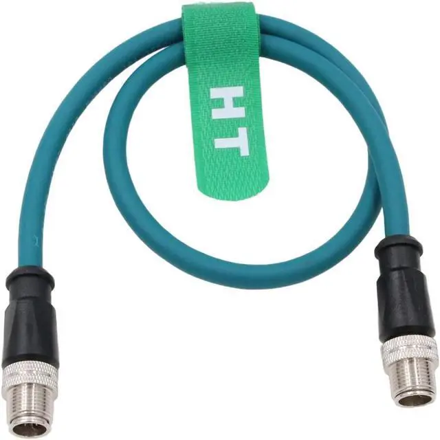 Main image of HangTon Ethernet Cat7e Cable for Cognex Industrial Sensor Camera M12 8 Pin X-Coded to 8 Position X-Coding 1M