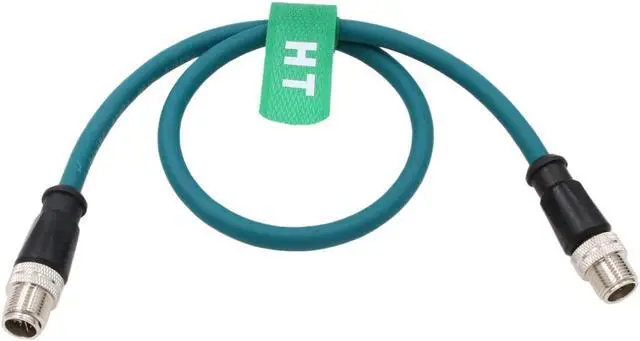 Alt view image 5 of 5 - HangTon Ethernet Cat7e Cable for Cognex Industrial Sensor Camera M12 8 Pin X-Coded to 8 Position X-Coding 1M