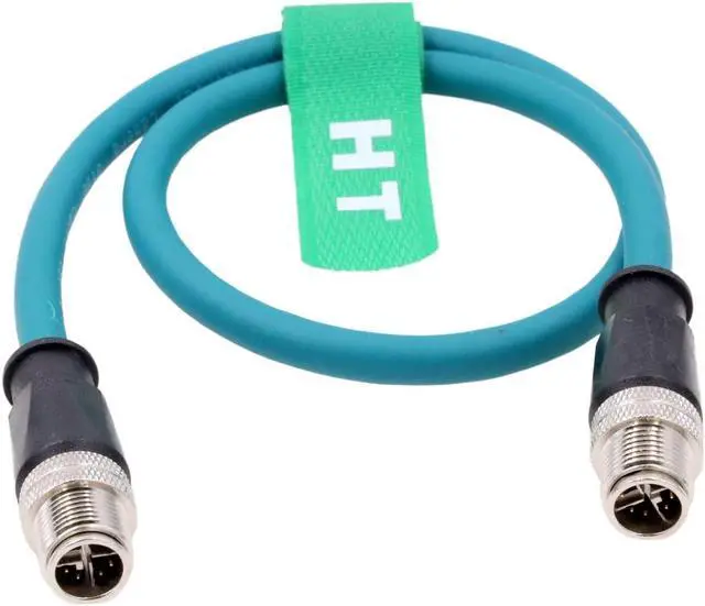 Alt view image 3 of 5 - HangTon Ethernet Cat7e Cable for Cognex Industrial Sensor Camera M12 8 Pin X-Coded to 8 Position X-Coding 1M