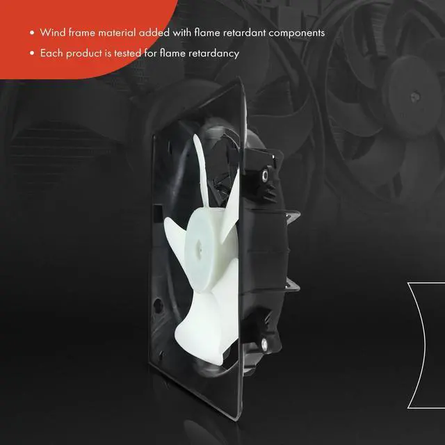 Alt view image 3 of 5 - A-Premium Engine Radiator Cooling Fan Assembly Compatible with Select Honda Models - Accord 2003 2004 2005 2006 2007 - Replace# 19015RCAA01, 19020RCAA01