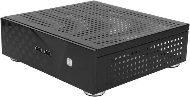 Main image of Desktop Computer Case,Aluminum Alloy Good Heat Dissipation Mini HTPC Case ITX Computer Case,with Expansion Hole,for Home Video/Hotel Computer,Self Service Terminal
