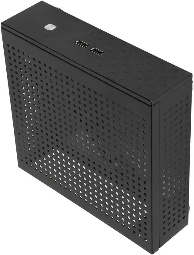 Alt view image 5 of 5 - Desktop Computer Case,Aluminum Alloy Good Heat Dissipation Mini HTPC Case ITX Computer Case,with Expansion Hole,for Home Video/Hotel Computer,Self Service Terminal
