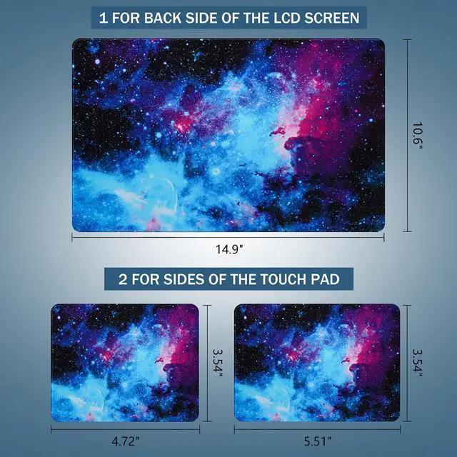 Alt view image 2 of 5 - 15.6" Laptop Notebook Skin Sticker Cover Decal and RICHEN 14 15 15.4 15.6 inch Laptop Shoulder Bag, Galaxy