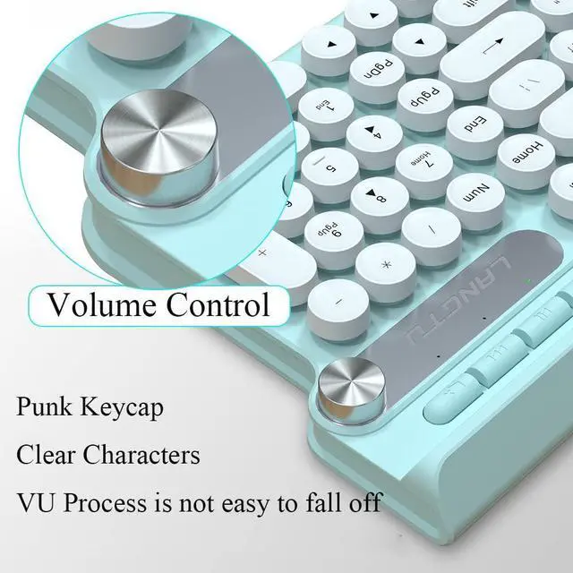 Alt view image 4 of 5 - Wireless Keyboard and Mouse Combo,2.4Ghz USB Rechargeable Keyboard with Phone Holder,Full Size Keyboard and Mouse Set for Computer,Laptop and Desktop (Light-Green)