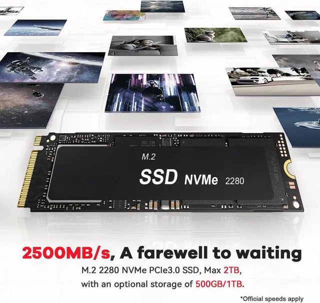 Alt view image 5 of 5 - Beelink SER5, Mini PC Ryzen 5 5560U(6C/12T up to 4GHz),16G DDR4 500GB PCIe3.0 SSD 6 Core 1600MHz Graphics Mini Computer, 4K@60Hz Triple Display, HDMI+DP+Type-C, WiFi 6, BT5.2, RJ45 LAN