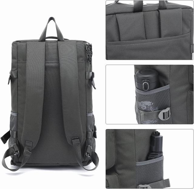 Alt view image 3 of 5 - Kalesi Gym Duffle Bag Backpack 4-Way Waterproof with Shoes Compartment for travel Sport Hiking laptop (gray)