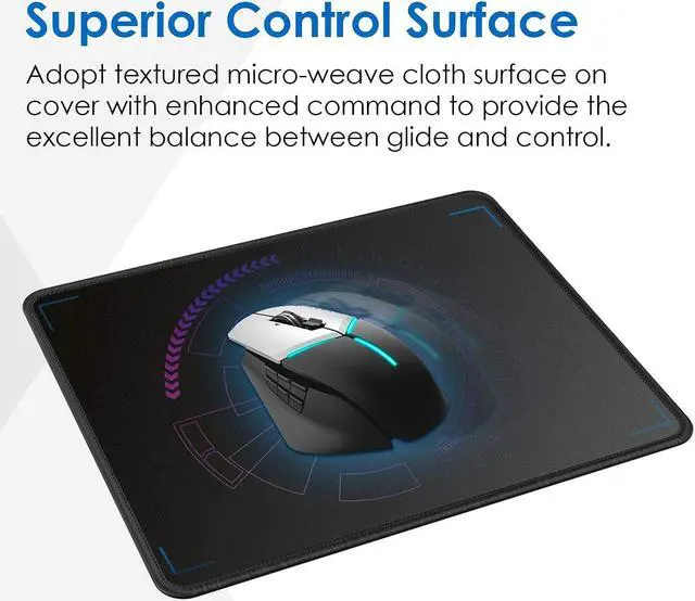 Alt view image 2 of 5 - KTRIO 10 Pack Letter Size Office Mouse Pad & Extended Gaming Mouse Pad Bundle