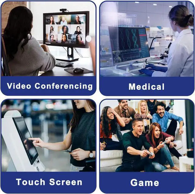 Alt view image 3 of 5 - LornCeng USB 2.0 Extender Over Cat5/Cat6/Cat7  4-Port Powered USB Hub Over Ethernet, Up to 164 ft (50 m), Plug & Play Works with Keyboards, Mice, Webcams & Printers