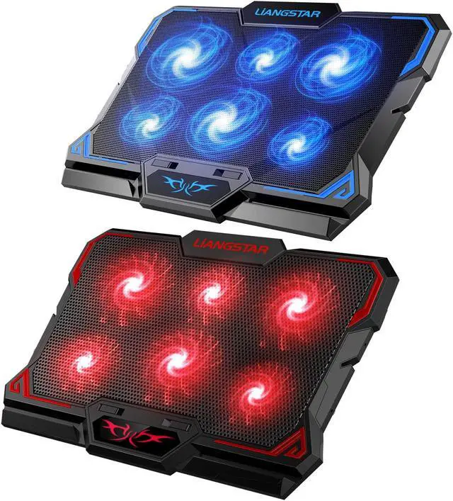 Main image of LIANGSTAR Laptop Cooling Pad, Laptop Cooler with 6 Quiet Led Fans for 15.6-17 Inch Laptop Cooling Fan Gaming Stand