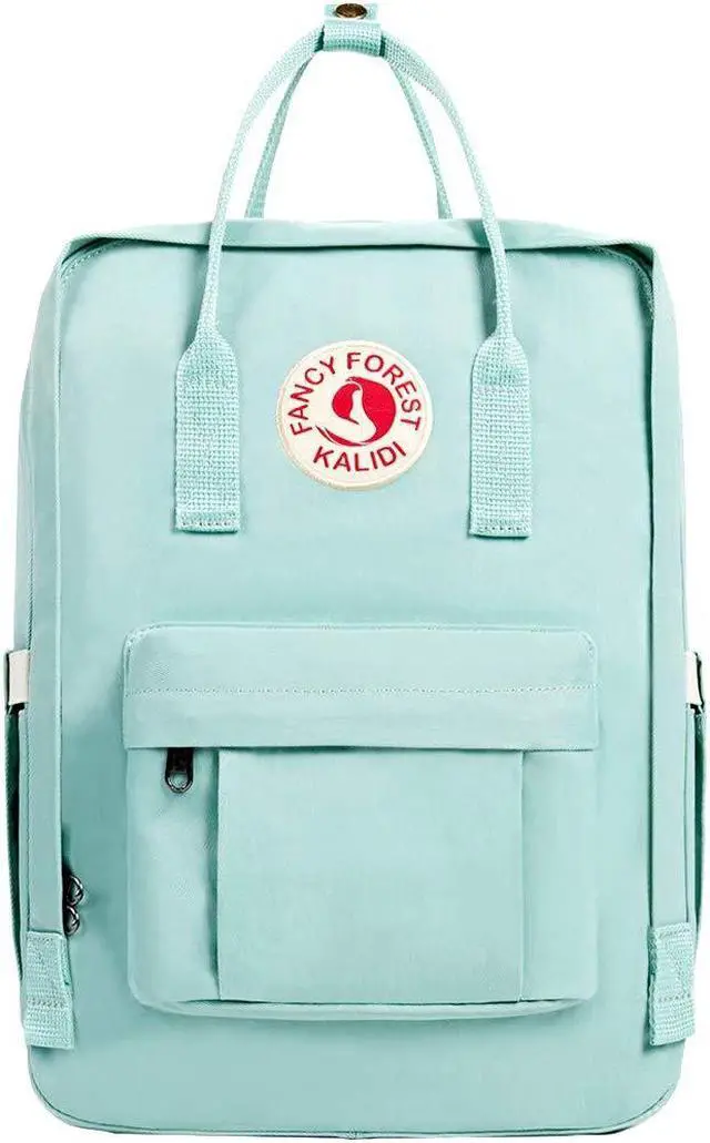 Main image of KALIDI Casual Laptop Backpack 15 Inches Classic Camping Rucksack Travel Outdoor Square Daypack College Hiking Gym Bag, Mint Green