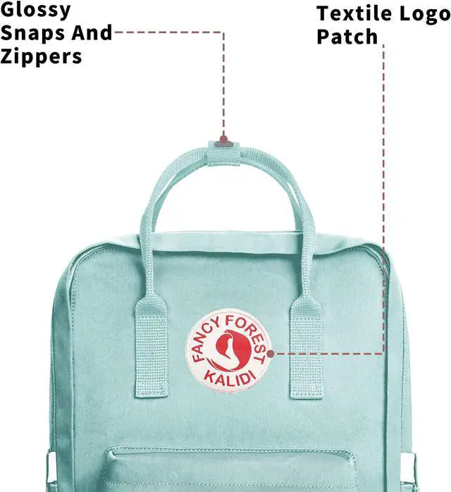 Alt view image 2 of 5 - KALIDI Casual Laptop Backpack 15 Inches Classic Camping Rucksack Travel Outdoor Square Daypack College Hiking Gym Bag, Mint Green