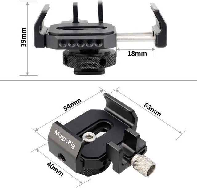 Alt view image 5 of 5 - MAGICIRG Cage Kit for BMPCC 6K Pro + SSD Mount Bracket for Samsung T5 /T7 SSD
