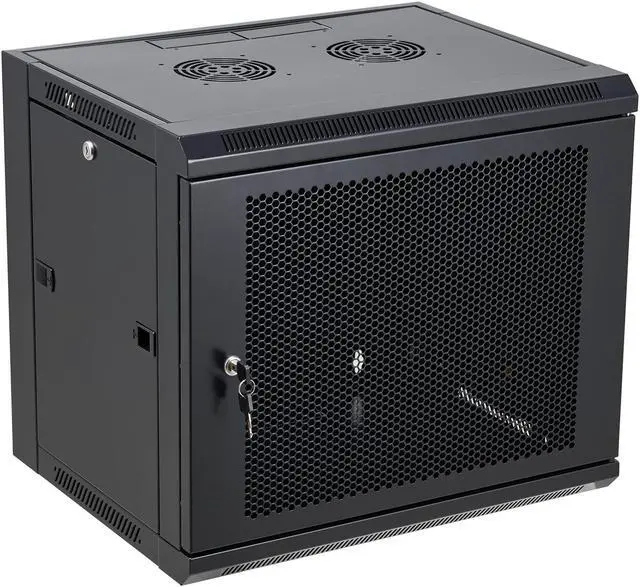 Main image of Tedgetal 9U Wall Mount Server Cabinet Network Rack Vented Enclosure Locking Door