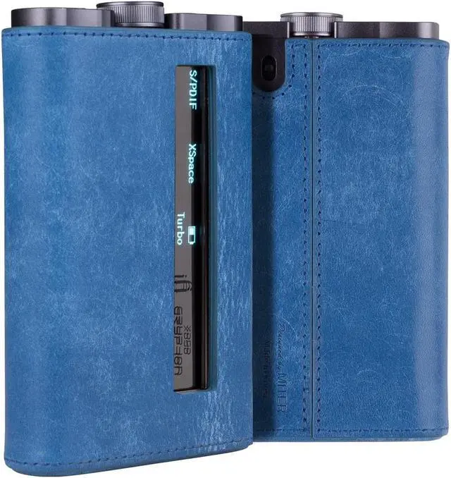 Main image of Miter Case for iFi Audio xDSD Gryphon Pro / Gryphon dac , Handmade Italy Pueblo Leather Case Cover for GryphonPro (Blue)